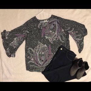 Cato Women’s Blouse 18/20 Gray Purple Pattern